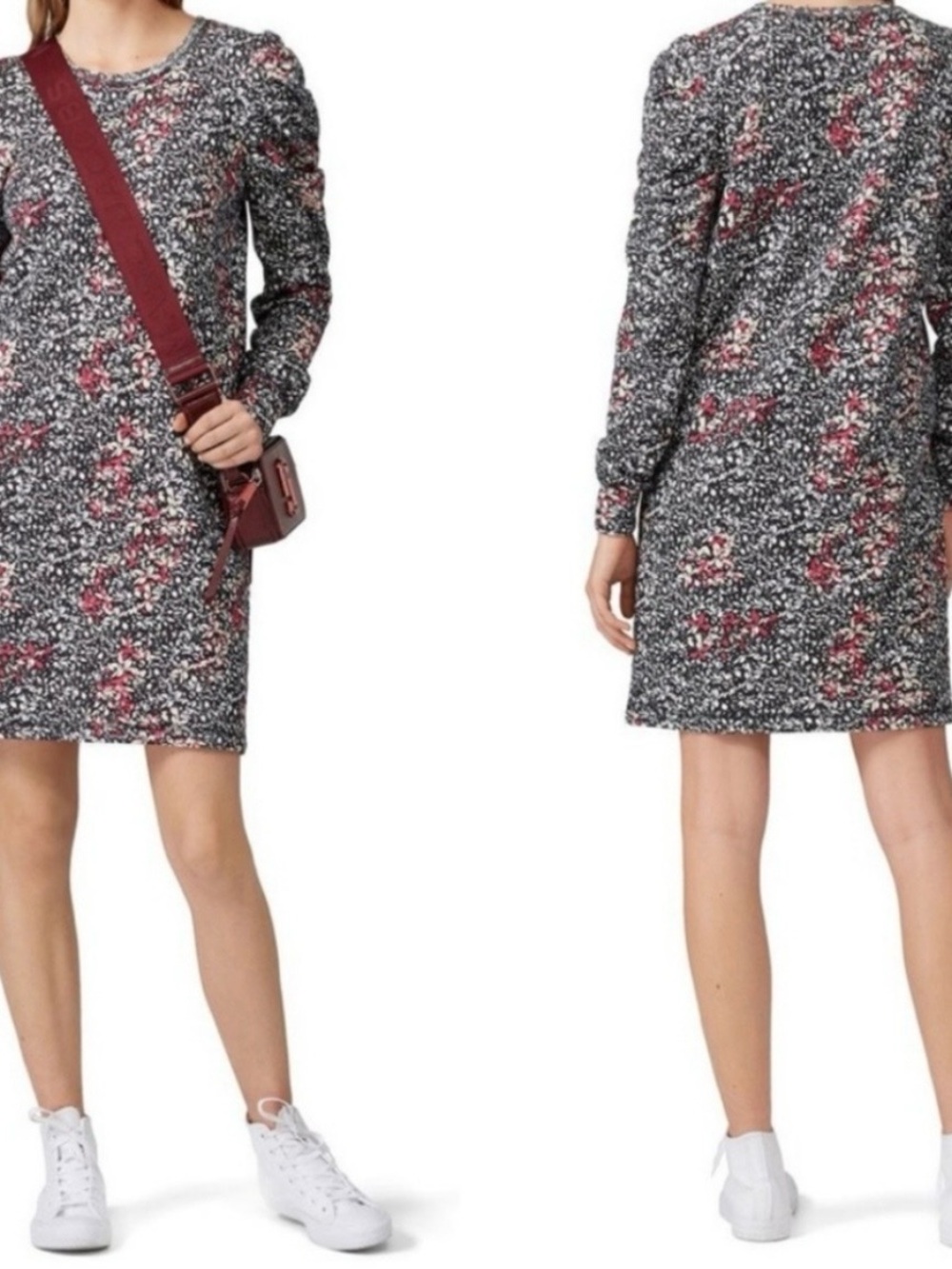 Rebecca Minkoff Cottagecore Romantic Floral Prairie Puff Sleeve Shift Dress M